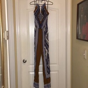 One piece halter jump suit